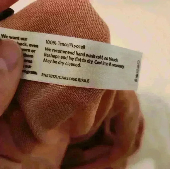 EILEEN FISHER lyocell mock brown tan beige Pullover Sweater long bell sleeve - Picture 6 of 10